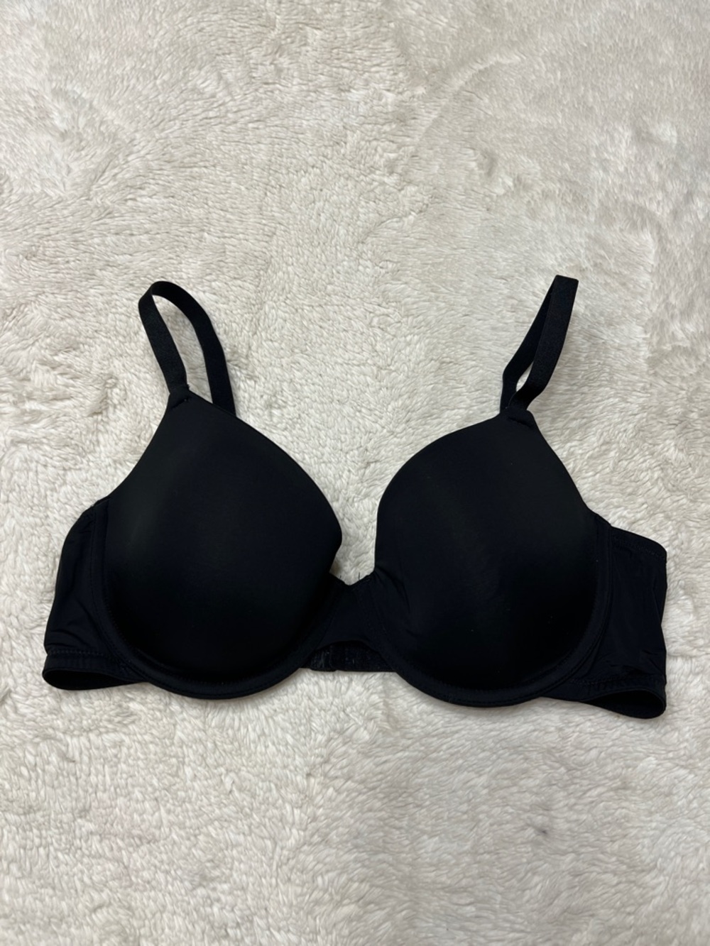Auden The Everyday T-Shirt Bra 36C Black Demi Lightly Lined
